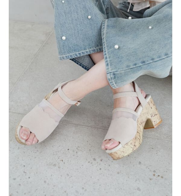  「スカラップシアーサンダル」|サンダル|