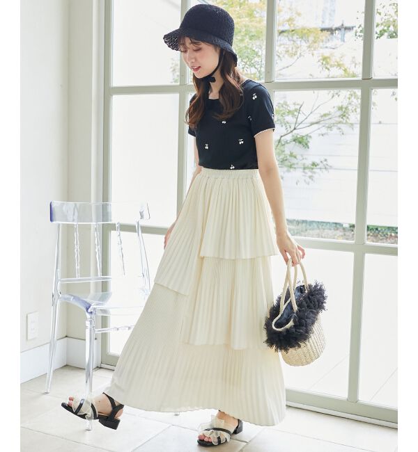  「プリーツティアードスカート」|スカート|