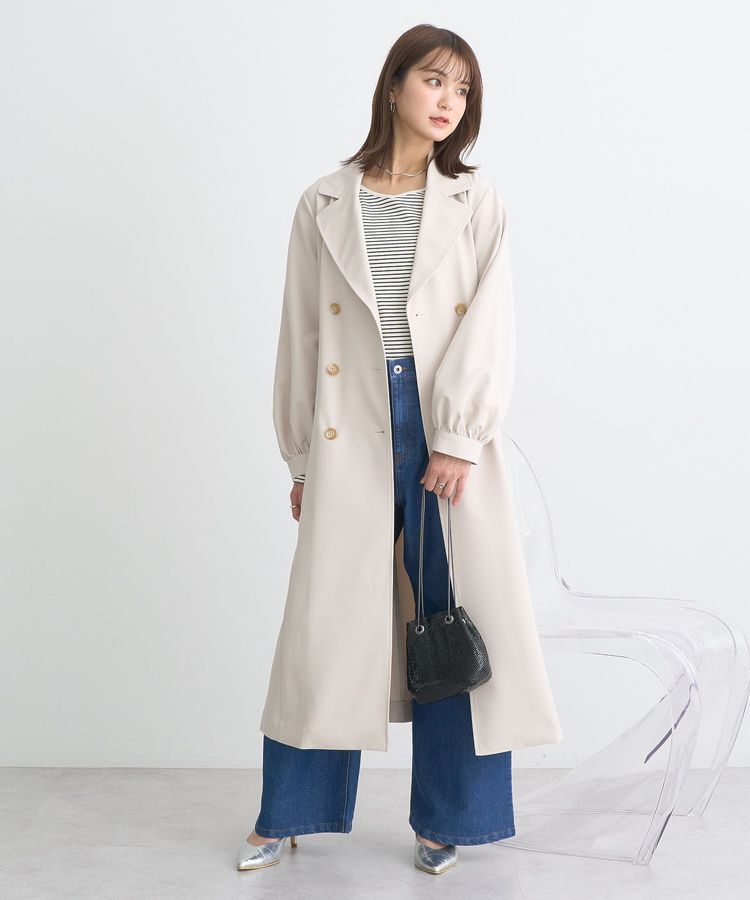 earth music&ecology「パフスリーブトレンチコート」|トレンチコート|