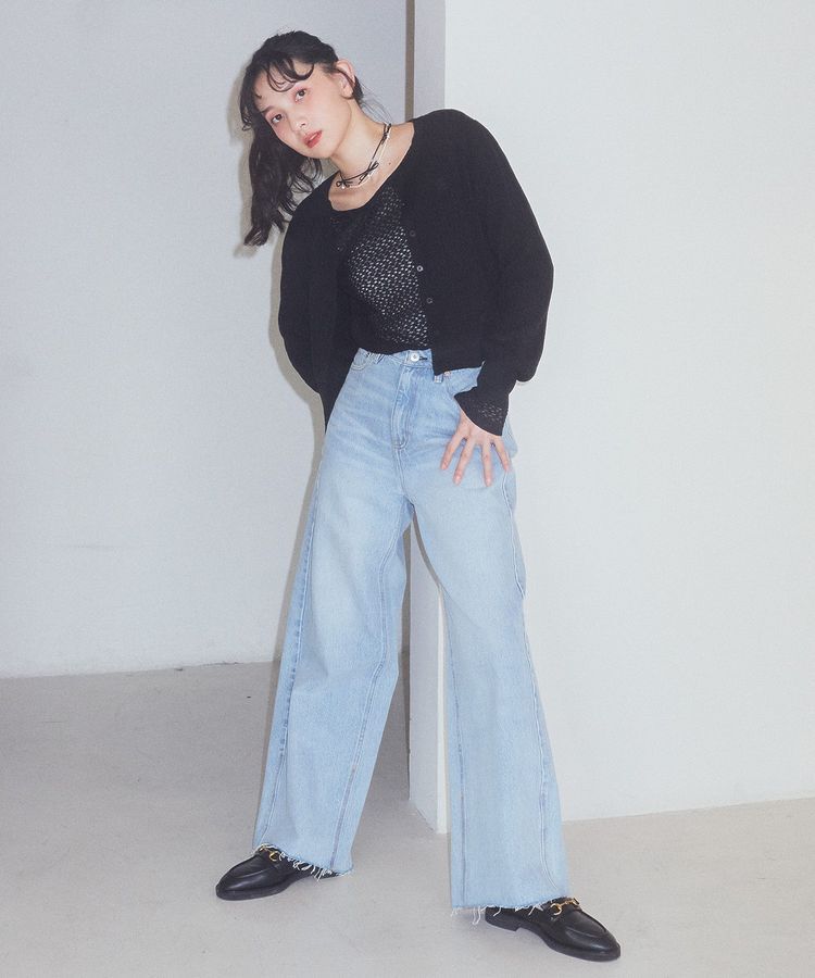 earth music&ecology「ミニケーブルコンパクトカーディガン」|カーディガン|