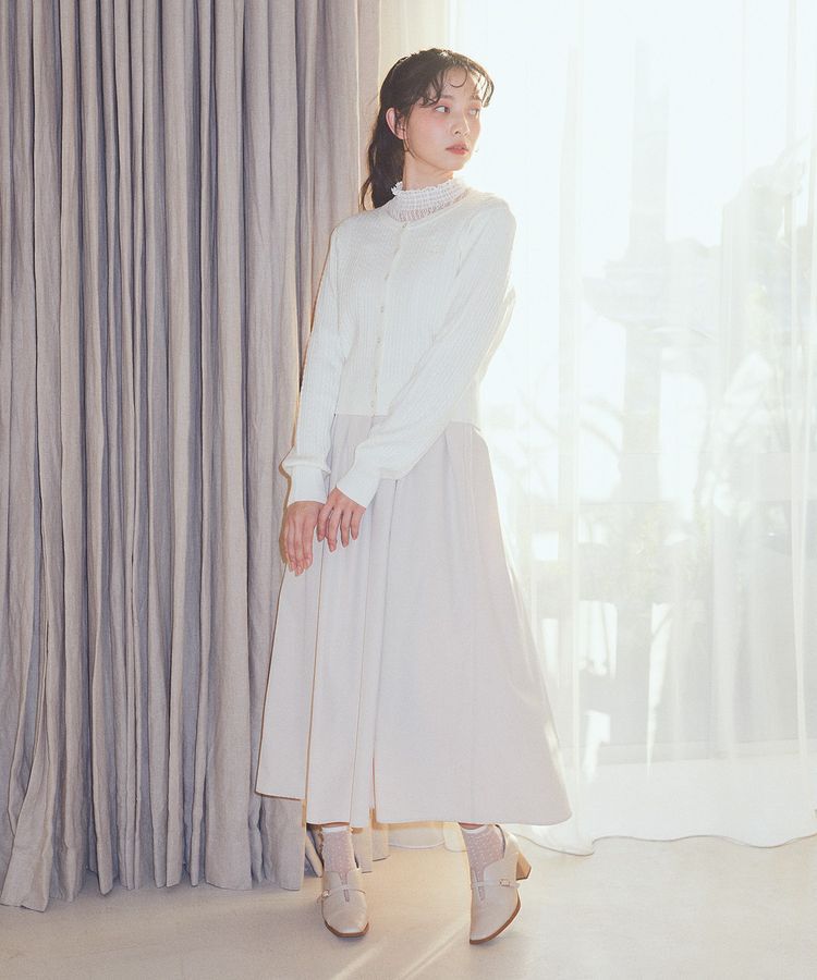 earth music&ecology「ミニケーブルコンパクトカーディガン」|カーディガン|