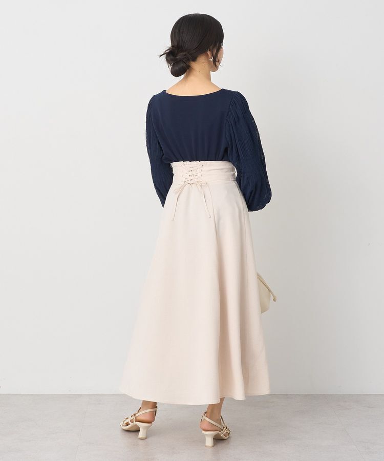 earth music&ecology「バックレースアップスカート」|フレア|