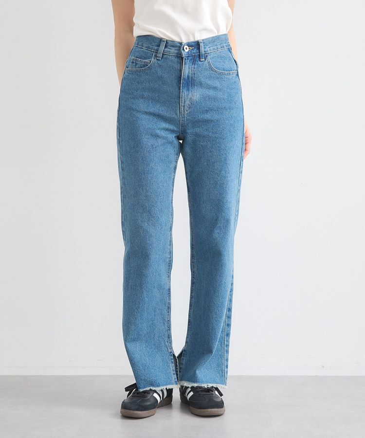 earth music&ecology「カットオフフレアデニムパンツ」|デニム|