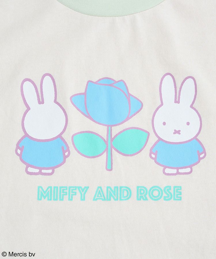earth music&ecology「miffy/earth Rose ringer Tee」|Tシャツ・カットソー|