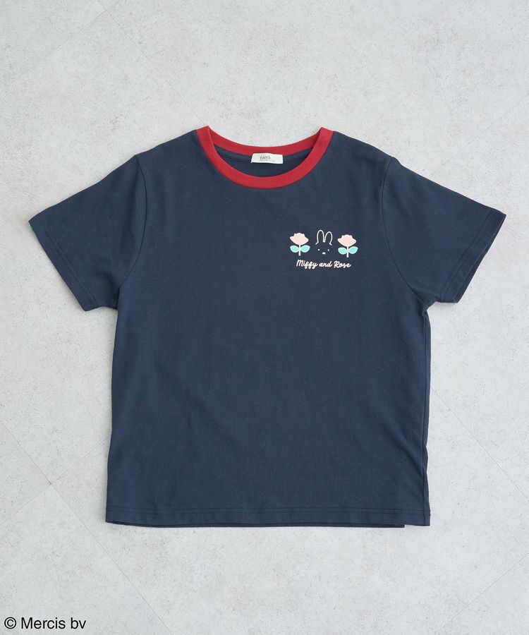 earth music&ecology「miffy/earth Rose ringer Tee」|Tシャツ・カットソー|