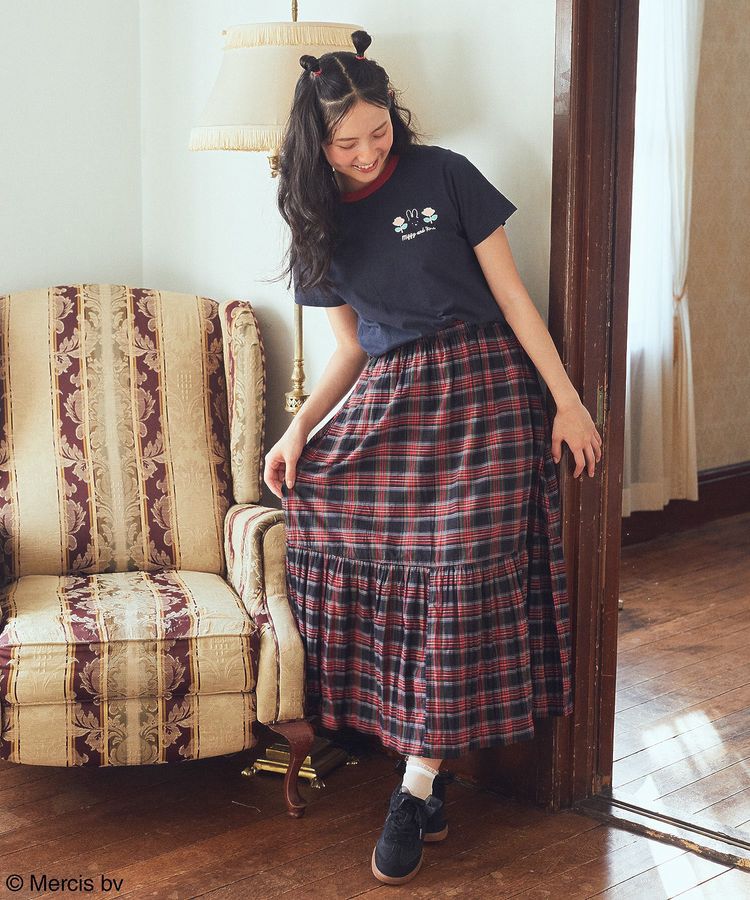 earth music&ecology「miffy/earth Rose ringer Tee」|Tシャツ・カットソー|