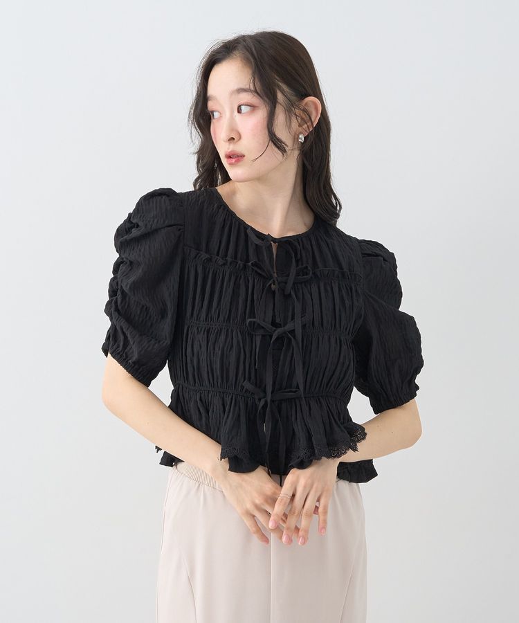 earth music&ecology「レースティアードシャーリングブラウス」|シャツ・ブラウス|