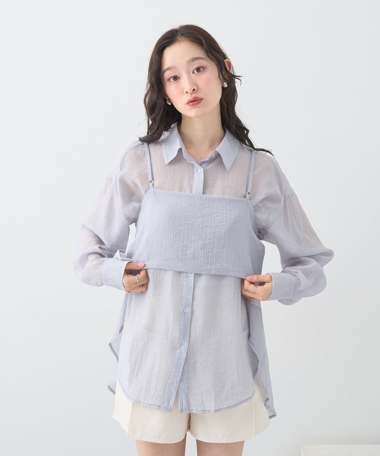 earth music&ecology「SET2点シャツ＋ビスチェ」|シャツ・ブラウス|