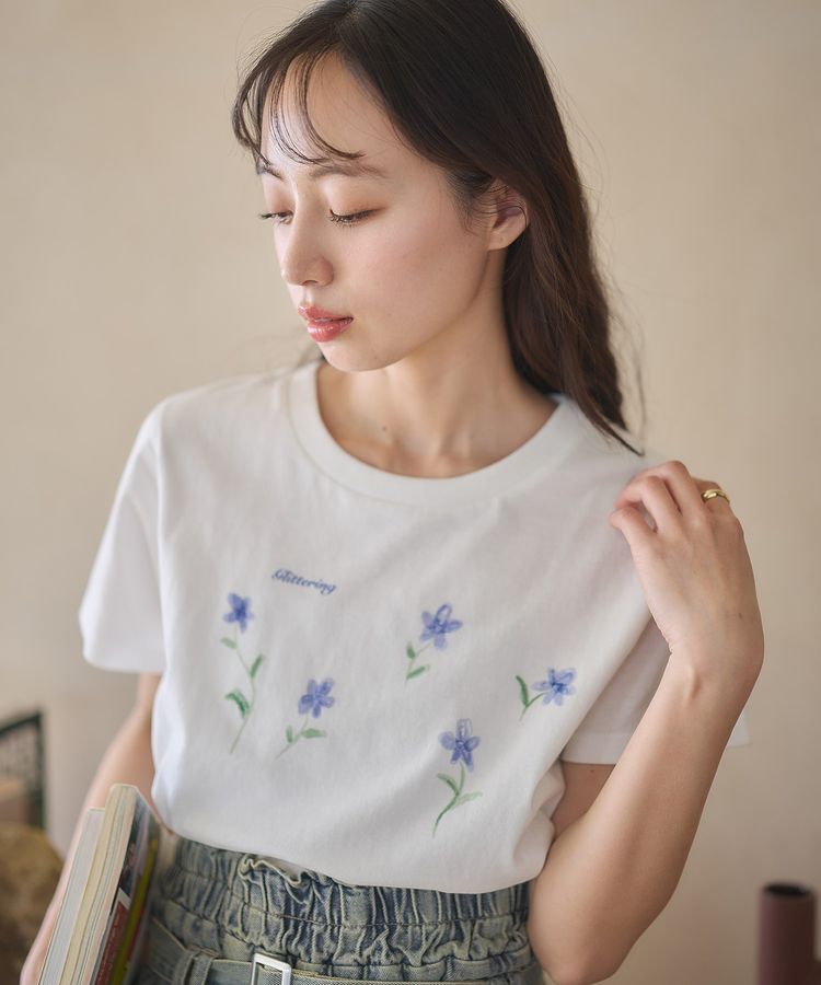 earth music&ecology「アソートロマンティックグラフィックT」|Tシャツ・カットソー|