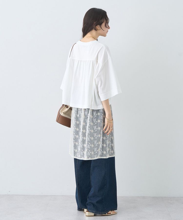 earth music&ecology「フラワー刺繍レイヤードスカート」|スカート|