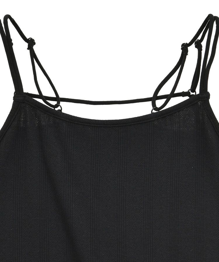 earth music&ecology「ダブルストラップパターンメッシュキャミソール」|インナー|