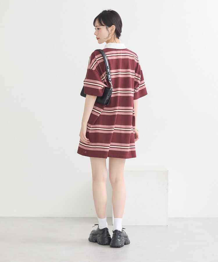 earth music&ecology「レトロボーダーラガーミニワンピース」|ワンピース|