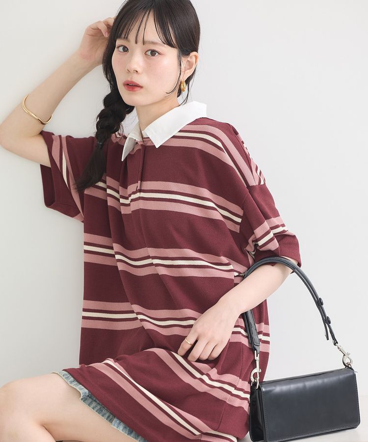 earth music&ecology「レトロボーダーラガーミニワンピース」|ワンピース|