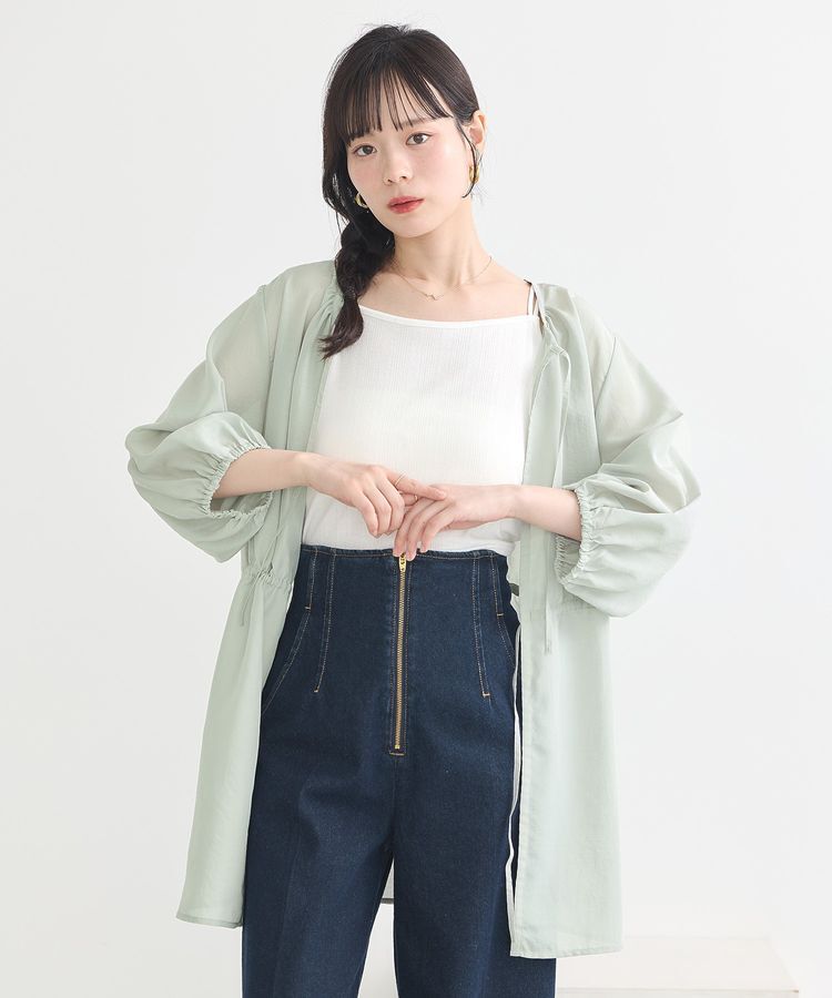 earth music&ecology「ふんわりスリーブドロストシャツ」|シャツ・ブラウス|