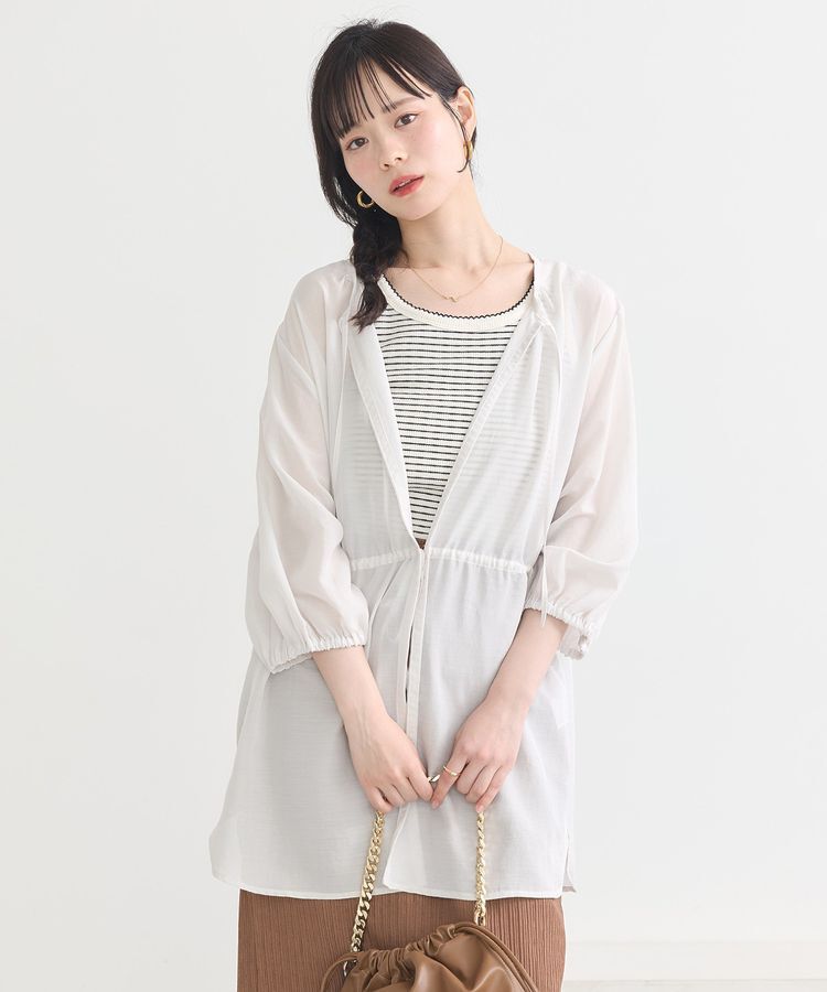 earth music&ecology「ふんわりスリーブドロストシャツ」|シャツ・ブラウス|