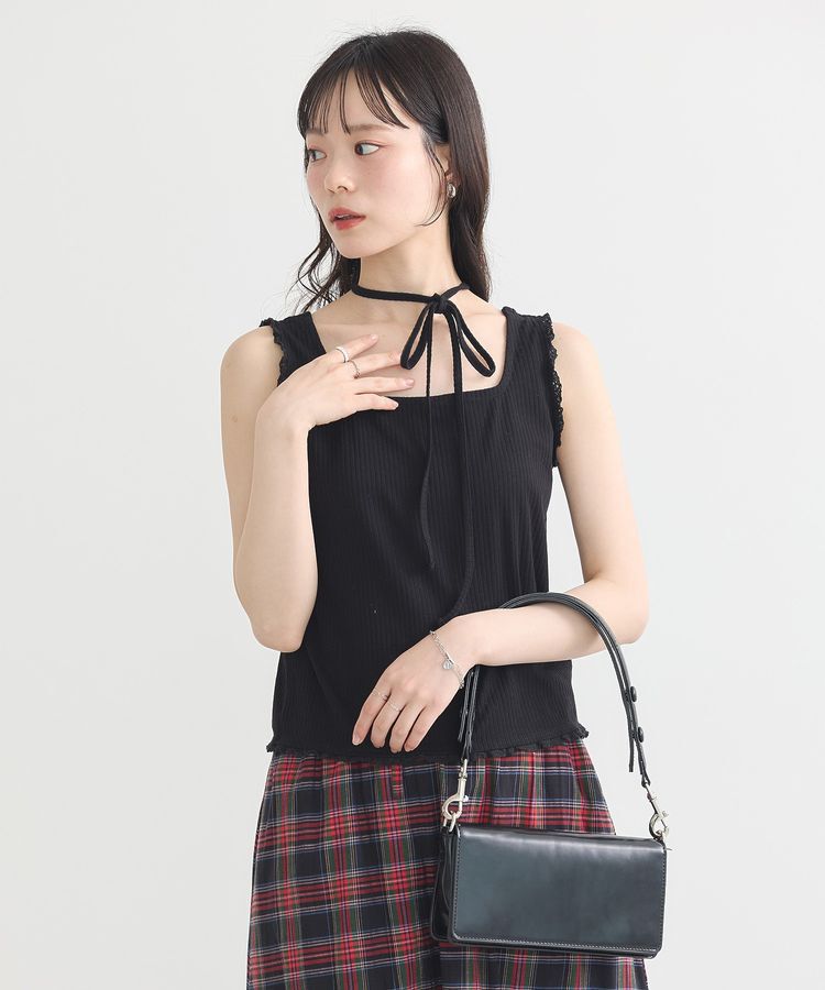 earth music&ecology「マルチwayネックホルターレースタンク」|インナー|