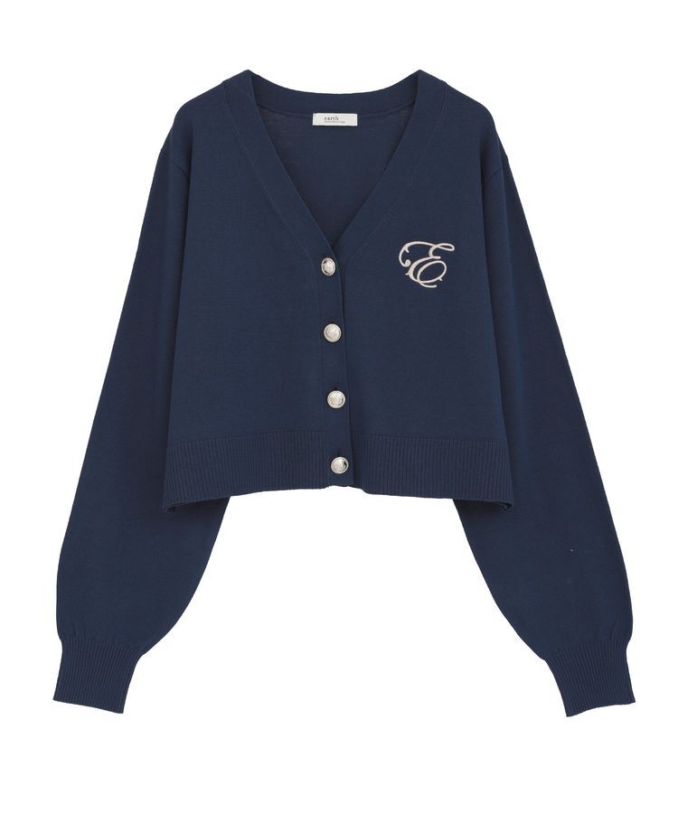 earth music&ecology「ロゴ刺繍カーディガン」|カーディガン|
