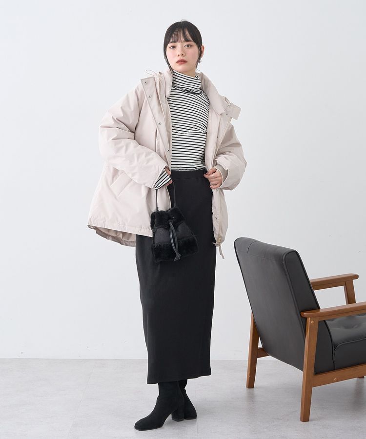 earth music&ecology「カットリブナロースカート」|タイト|