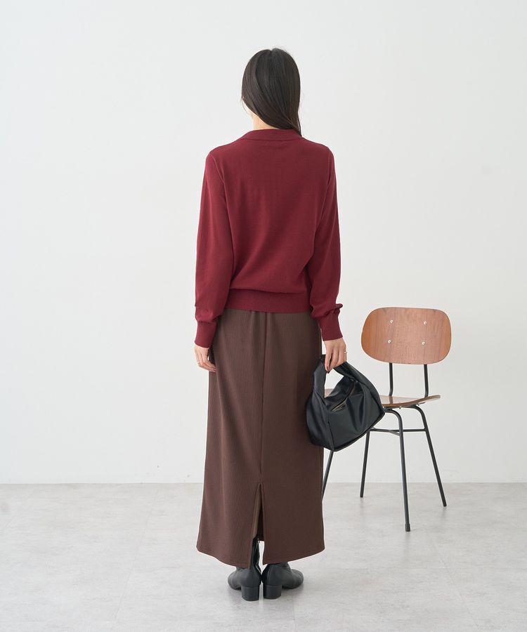 earth music&ecology「カットリブナロースカート」|タイト|