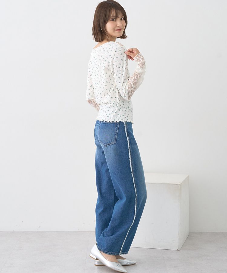 earth music&ecology「レース&times;アイレットプルオーバー」|Tシャツ・カットソー|