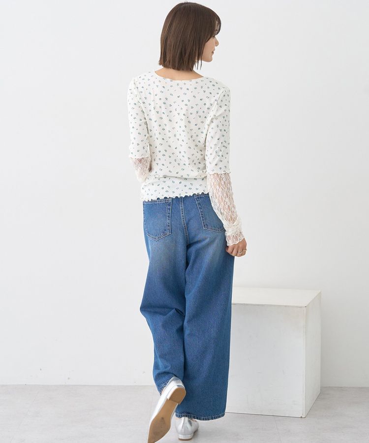 earth music&ecology「レース&times;アイレットプルオーバー」|Tシャツ・カットソー|