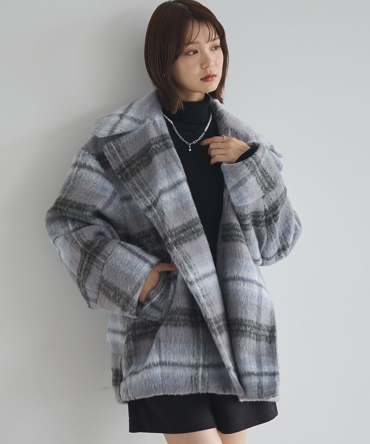 earth music&ecology「チェックシャギーコート」|その他|