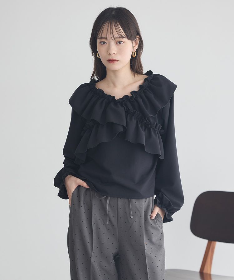 earth music&ecology「フリルオフショルブラウス」|シャツ・ブラウス|