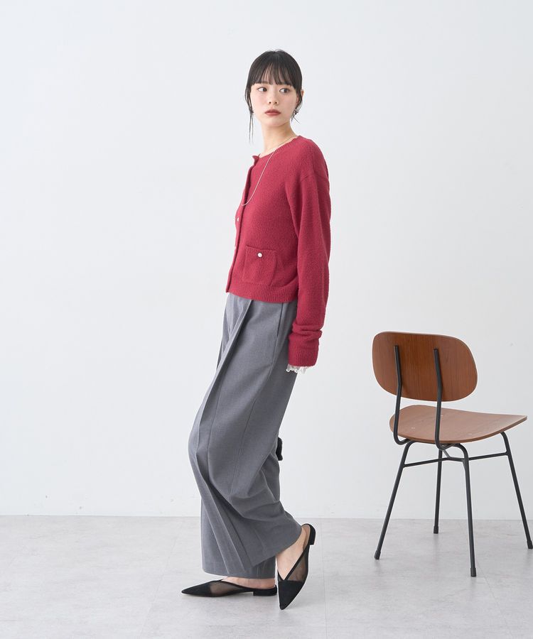 earth music&ecology「パウダーシャギークルーネックカーディガン」|カーディガン|