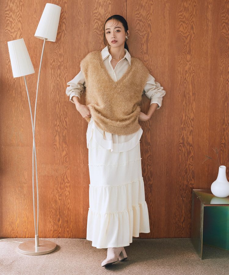 earth music&ecology「メロー切替フレアスカート」|フレア|