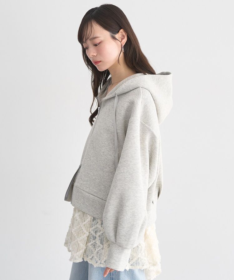 earth music&ecology「エアもちフーディブルゾン」|スウェット・ジャージ|