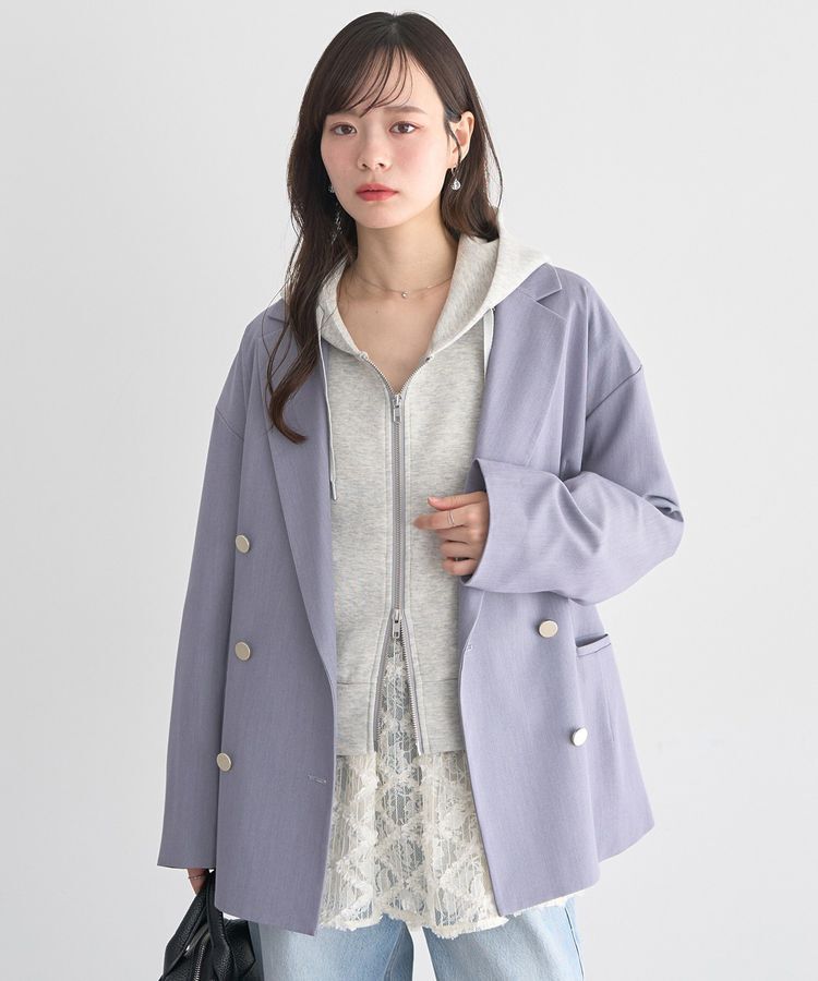 earth music&ecology「エアもちフーディブルゾン」|スウェット・ジャージ|