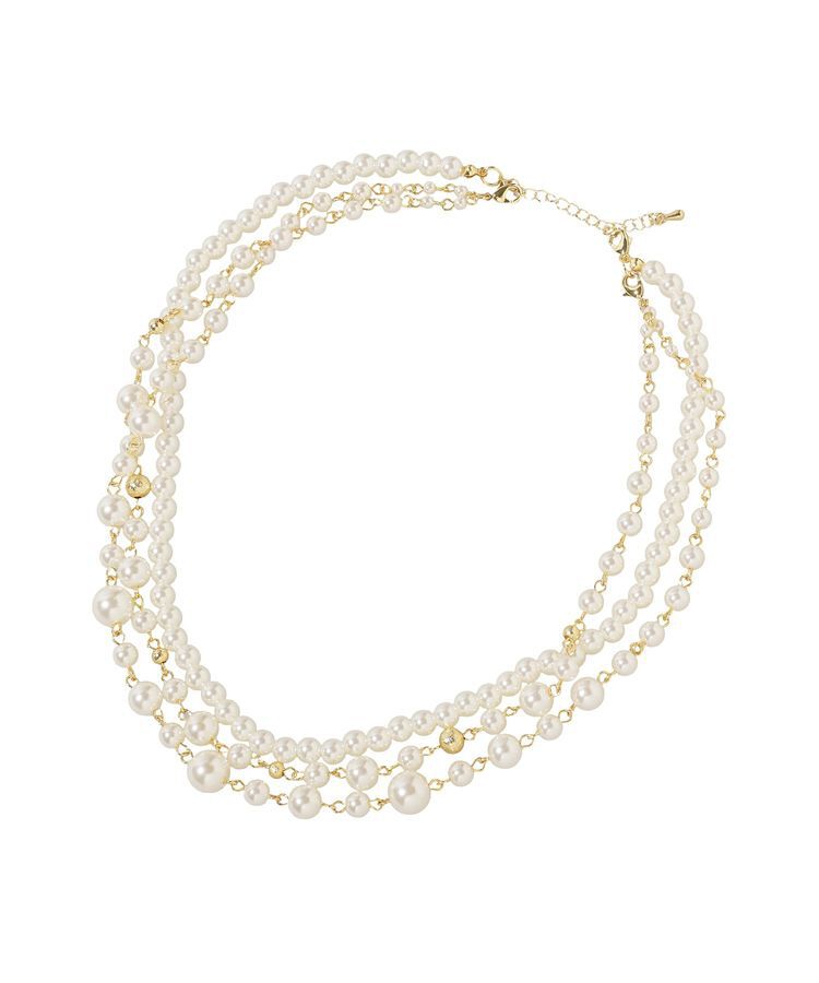 earth music&ecology「3連パールネックレス」|ネックレス|