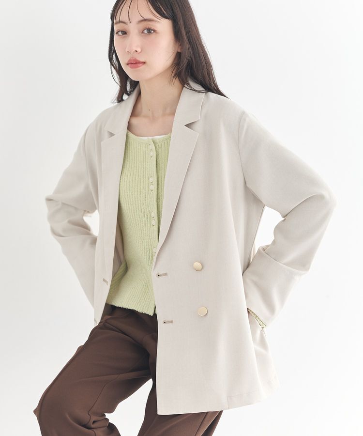 earth music&ecology「アソート金ボタンジャケット」|テーラードジャケット|Ecru