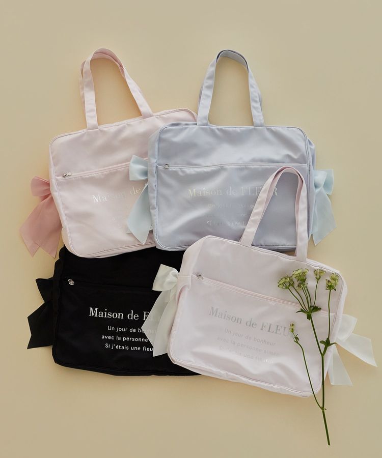 Maison de FLEUR「サテンキャリーオンバッグ」|トートバッグ|