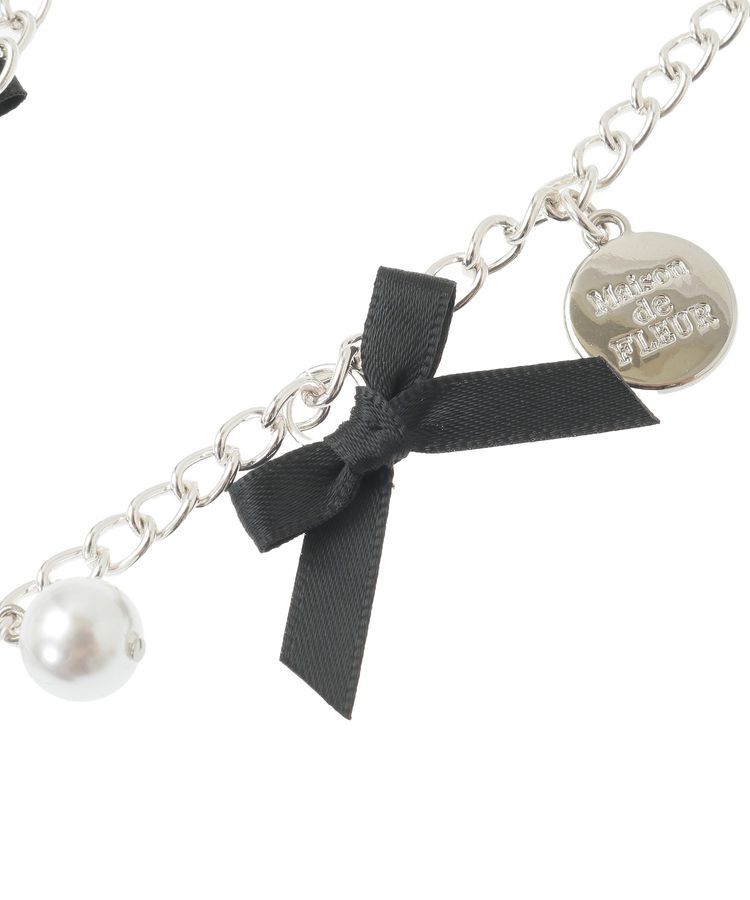 Maison de FLEUR「ビジューリボンパールバッグチャーム」|その他|