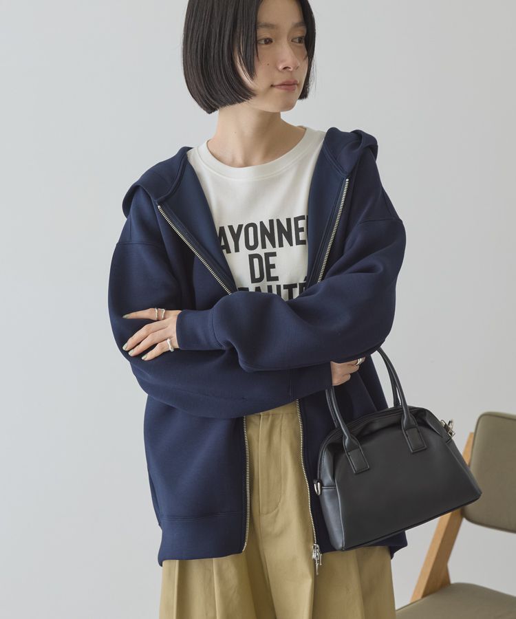 AMERICAN HOLIC「ポンチZIPパーカー」|カーディガン|Dark Navy