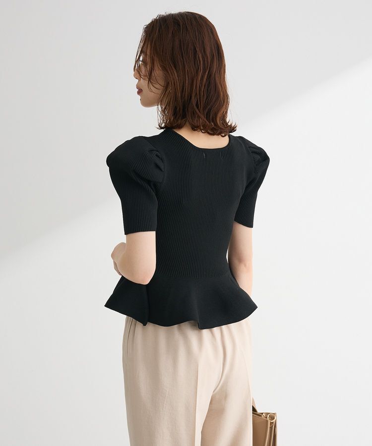 Green Parks「・swing by ハートネックペプラムニット」|ニット・セーター|