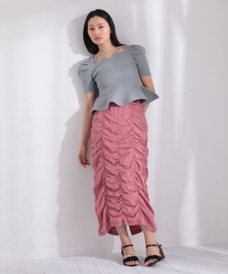 Green Parks「・swing by ハートネックペプラムニット」|ニット・セーター|