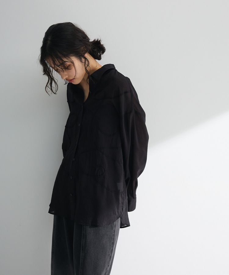 Green Parks「・ELENCARE DUE テープ刺繍シアーシャツ」|シャツ・ブラウス|