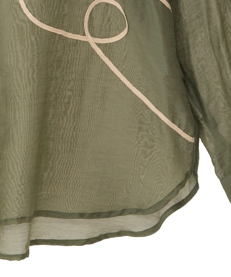 Green Parks「・ELENCARE DUE テープ刺繍シアーシャツ」|シャツ・ブラウス|