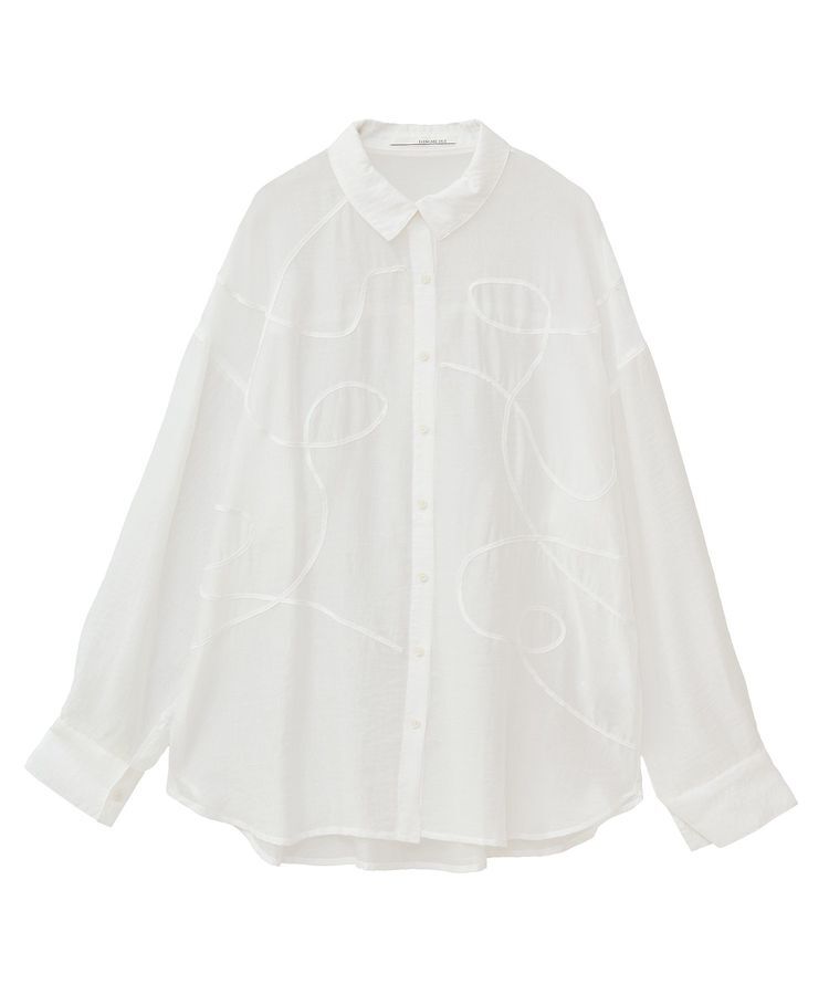 Green Parks「・ELENCARE DUE テープ刺繍シアーシャツ」|シャツ・ブラウス|