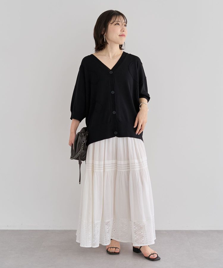 armonia「刺繍コードVネックフレンチカーディガン」|カーディガン|