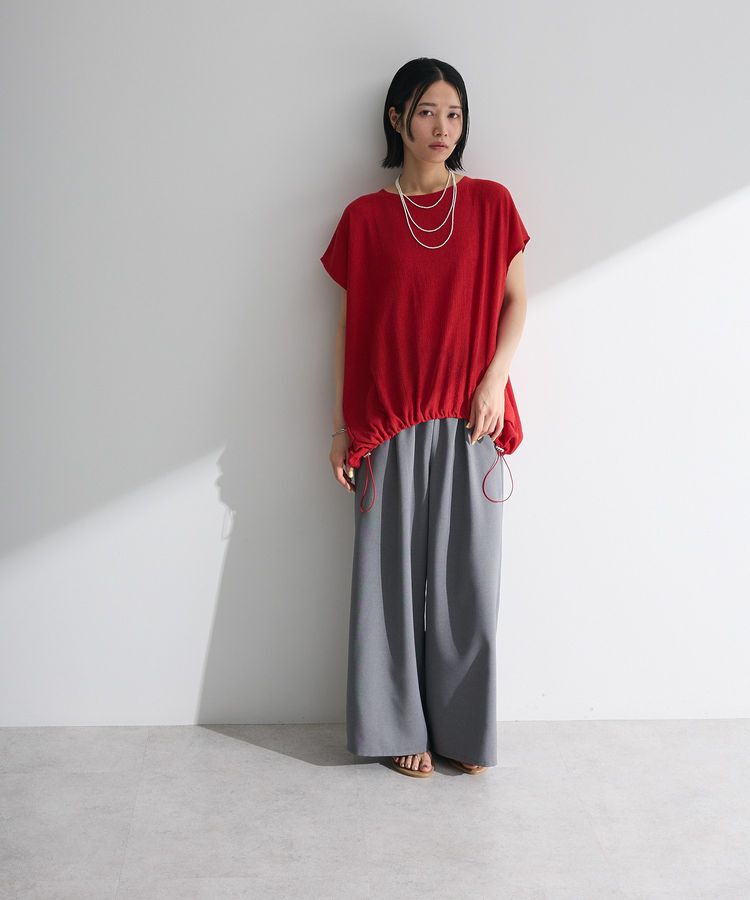 Green Parks「表面カット裾ドロストプルオーバー」|Tシャツ・カットソー|