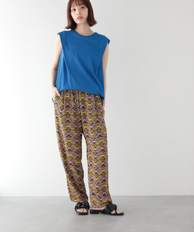 Green Parks「配色ステッチノースリーブチュニック」|チュニック|