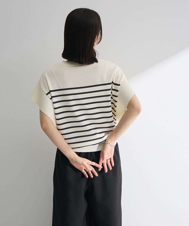 Green Parks「袖フレアフレンチスリーブニットプルオーバー」|ニット・セーター|