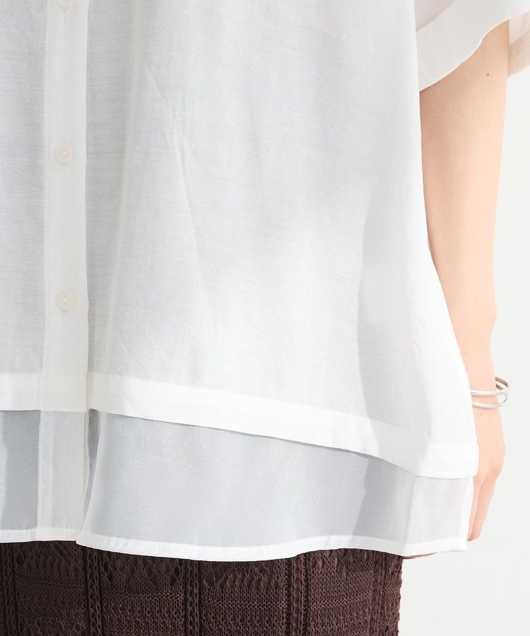 Green Parks「裾レイヤードショートスリーブシャツⅡ」|シャツ・ブラウス|