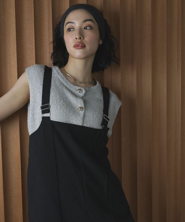 Green Parks「ツィード風金釦ニットベスト」|ベスト・ジレ|