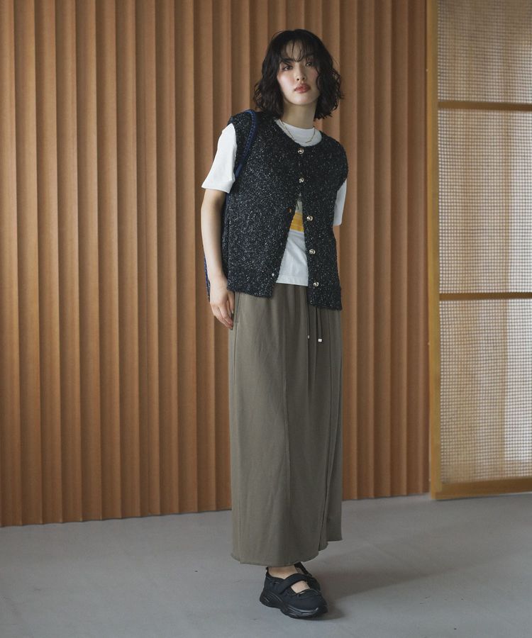 Green Parks「ツィード風金釦ニットベスト」|ベスト・ジレ|