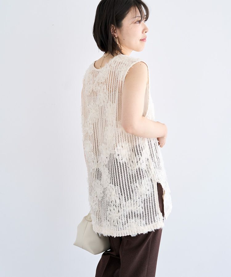 Green Parks「テープ刺繍レースベスト」|ベスト・ジレ|