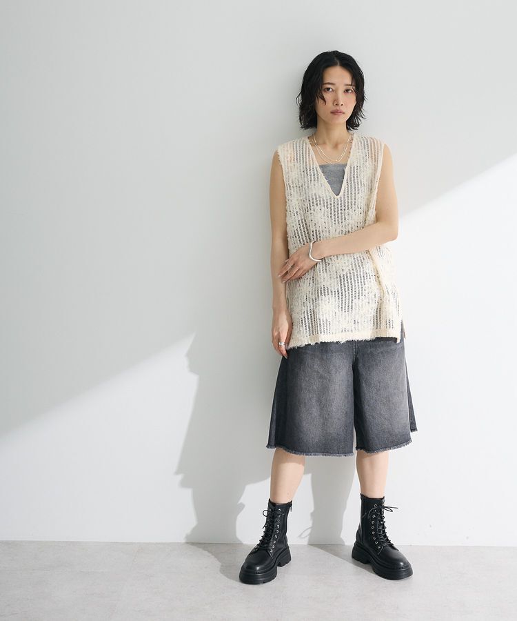 Green Parks「テープ刺繍レースベスト」|ベスト・ジレ|